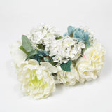 Artificial Peony Hydrangea Faux Flower Bouquet Wedding Decor Arrangement Bridal Hydrangea