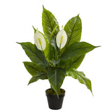 Nearly Natural 26Ó Spathiphyllum Artificial Plant Real Touch Realistic Decor Green Plant