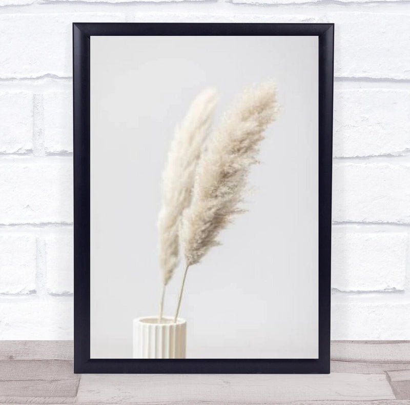 Pampas Grass Grey 11 Botanical Studio Wall Art Print Pampas Grass