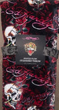 Ed Hardy Oversized Plush Throw Blanket Black with Red Roses, Skulls & Logos Roses