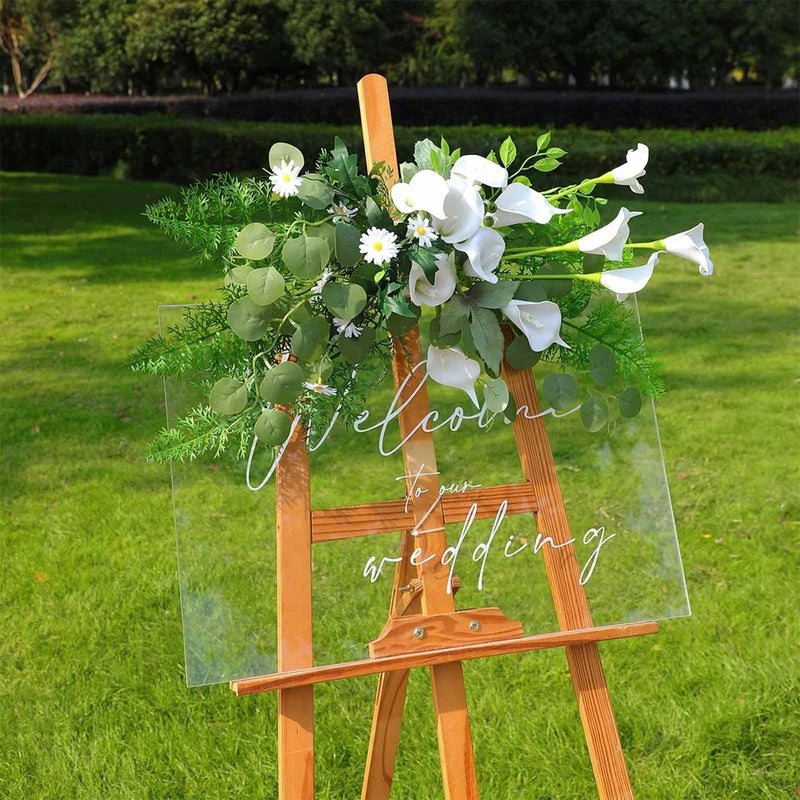 Wedding Arch Flowers Faux Calla Lily Flower Door Home Artificial Floral Swag for Lily