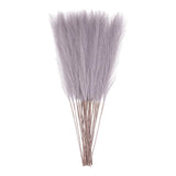 20pcs Dried Faux Pampas Grass 21" Artificial Pampas Grass Decor Lilac Pampas Grass