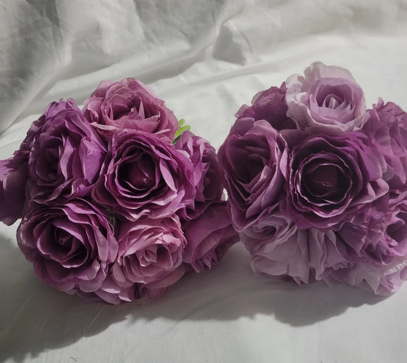 Rose Bouquets 2 Purple and Lavendar Darice 2017 NEW abt 6 X 8 Bouquet