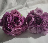 Rose Bouquets 2 Purple and Lavendar Darice 2017 NEW abt 6 X 8 Bouquet