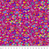 Fat Quarter - Dazzling Garden: Garden Party Pink Cotton Fabric Flowering Plants