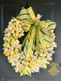 Spring Tulip Wreath, Easter Wreath, Wreath For Mom, New Home Gift, Tulip Lover Sunflower