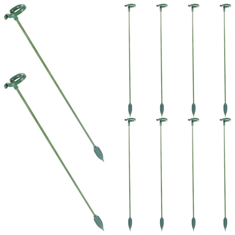 10 Pcs Single Stem Flower Stakes Orchid Clips for Plants Support Garden Plants