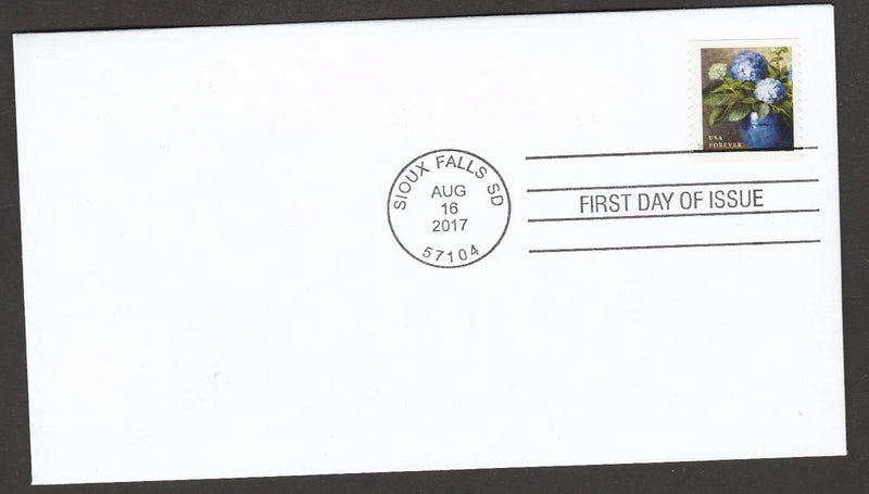 US 5235 Garden Flowers Hydrangeas (from coil) CDS FDC 2017 Hydrangea