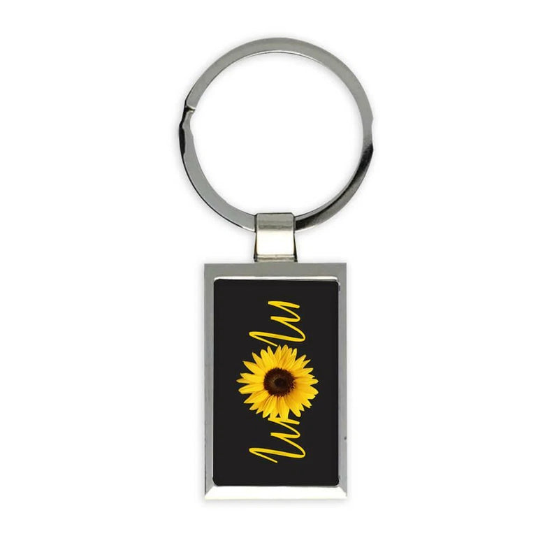 Gift Keychain : Sunflower Mom Flower Floral Yellow Decor For Her Feminine Woman Sunflower