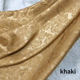 DIY Rose Floral Brocade Damask Fabric Faux Silk Satin Craft Dress Sew 150*100cm Flowering Plants