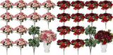 Realistic Peony & Hydrangea Bouquet - 12 Pack Silk Floral Decor for Any Occasion Peony