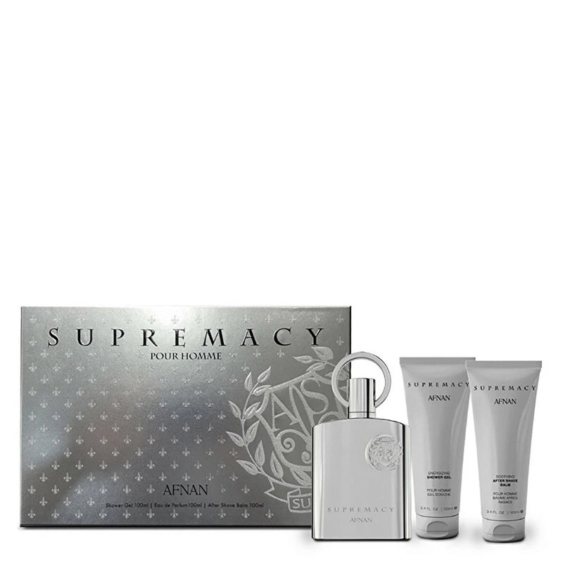 Afnan Men's Supremacy Silver 3pcs EDP Gift Set Fragrances 6290171073178 EDP