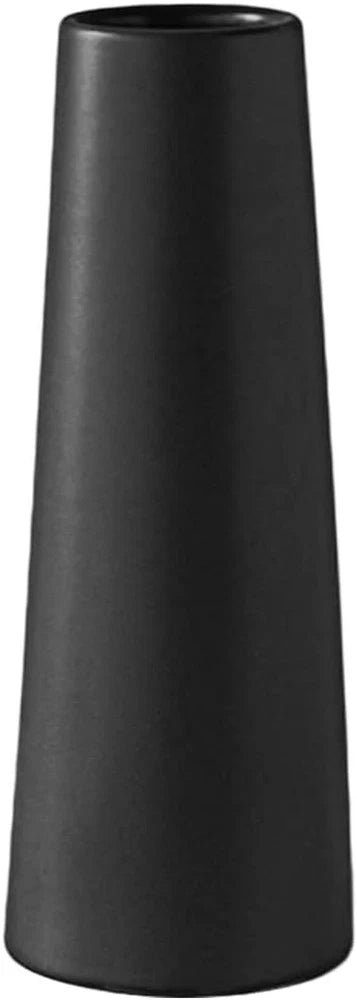 Black Ceramic Vase 8.5 Inch Flowers Vase Pampas Grass Rustic Table Vase Pampas Grass