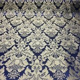 Damask Jacquard Brocade Flower Floral Fabric 118" By the Yard - MANY COLORS! Flowering Plants