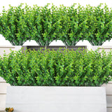 20 Bundles Green Artificial Plants for Outdoor Spring Summer Decor UV Resista... Green Plant