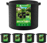 4-Pack Fabric Grow Bags 10 Gallon, Thickened Nonwoven Garden Pots, Growing Bags Garden Plants
