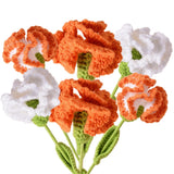 Crochet Flower, Cute Woven Carnation Bouquet, Artificial Crochet Flowers for ... Carnation