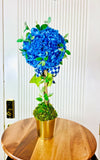 Handcrafted Spring Decor Topiary Centerpiece - Elegant Tabletop Decor Whimsical Hydrangea