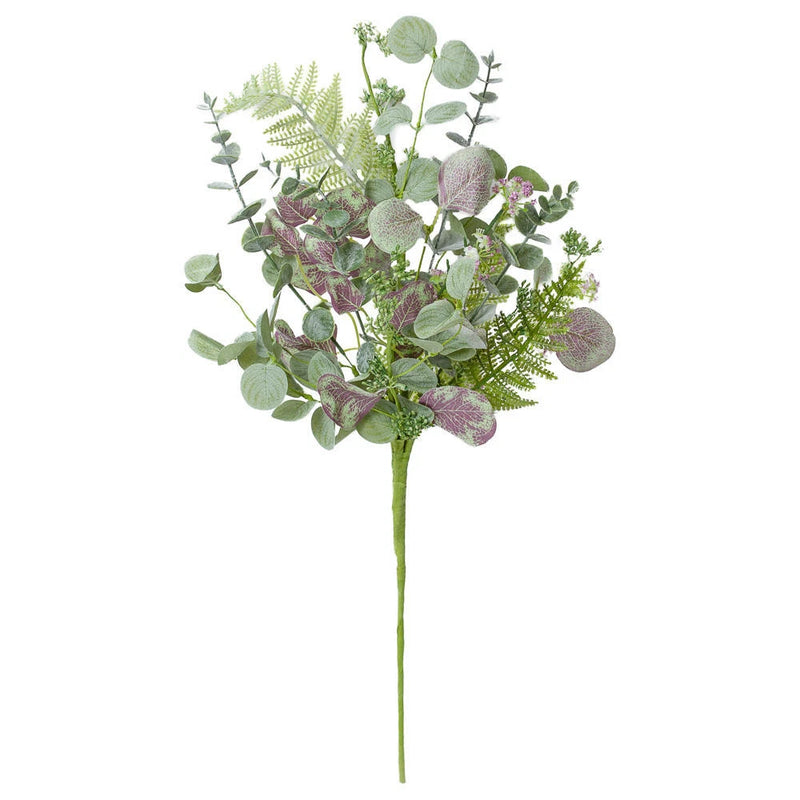 Artificial Mixed Foliage Eucalyptus and Fern 25" Spray Green Plant