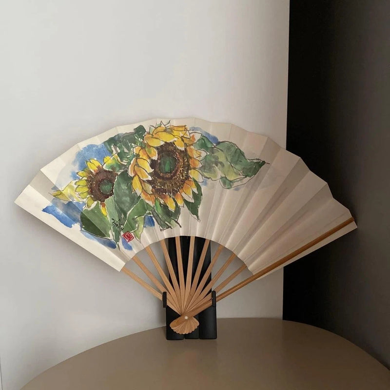 fan retro vintage antique sunflower sunflower flower summer Sunflower