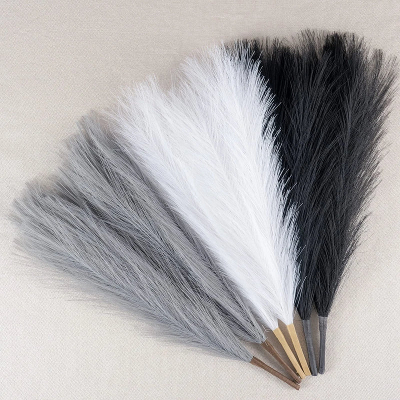 Faux Pampas Grass Decor, 18"/45cm Artificial Pampas Grass Fluffy 6 Stem pompo... Pampas Grass