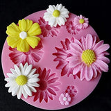 3D Silicone Chrysanthemum Sunflower Flowers Chocolate Party Cake Decoration DIY Sunflower