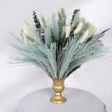 N&T NETING 100Pcs Grey Pampas Grass Decor Natural Dried - Gray Pampas Grass B... Pampas Grass