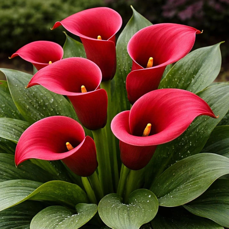 Majestic Red Calla Lily Rhizomes Ð Premium Flower Bulbs for Planting (3 Bulbs) Lily