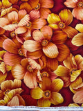 FLOWER SHOW #2035 Benartex Orange Yellow Poppies 3.25 yds Flowering Plants