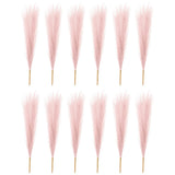 12 Pcs 17 Inch Faux Pampas Grass Artificial Boho Decor Light Pink Pampas Grass