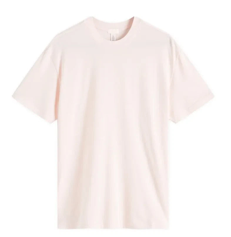 Skims boyfriend short-sleeve t-shirt in light pink, crew neck, plain front