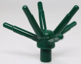 Lego 10x Dark Green Plant Flower Stem with Bar and 6 Stems Green Plant