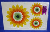 Vtg Meyercord Decals 1 Sheet 3 Sunflowers or Yellow Flower #1506-A Water Applied Sunflower