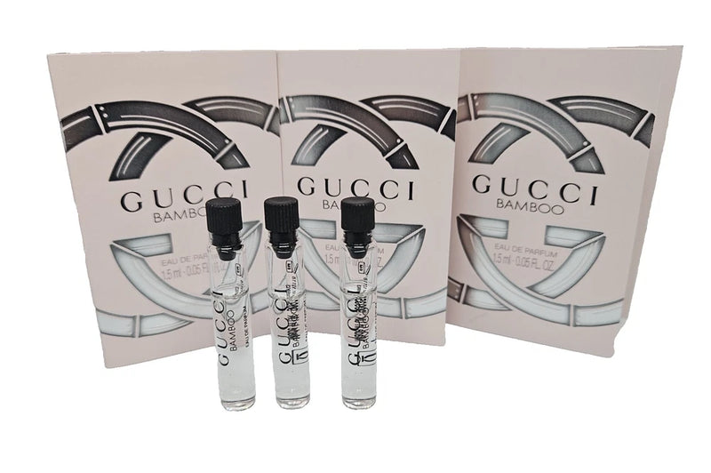 Gucci BAMBOO Eau de Parfum Mini Sample Vials 0.05 Fl. oz (LOT OF 3) EDP