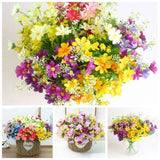 One Bouquet 7 Branch 28 Heads Cute Silk Daisy Artificial Decorative Flower Daisies