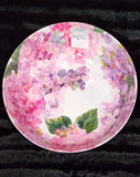Shabby Chic Floral Hydrangea Pink Lilac Melamine 12" Serving Bowl Spring Shimmer Hydrangea