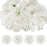 20-Pack Artificial Flower Heads, 3.15" Silk Faux Peony Fake Peonies [White] Peony