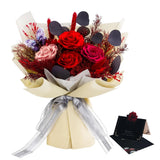 Preserved Flowers Bouquet Roses with Vases,Real Birthday Flowers for Delivery... Hydrangea