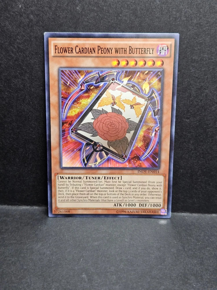 Yu-gi-oh! TCG Flower Cardian Peony with Butterfly INOB-EN014 Common Peony