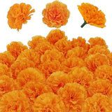New 30 Pcs Artificial Marigold Flowers Silk Cl New Oth Marigolds Decoration Set Green Plant