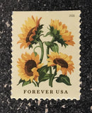 2026USA Forever Sunflowers - Single Stamp From Booklet  Mint Sunflower