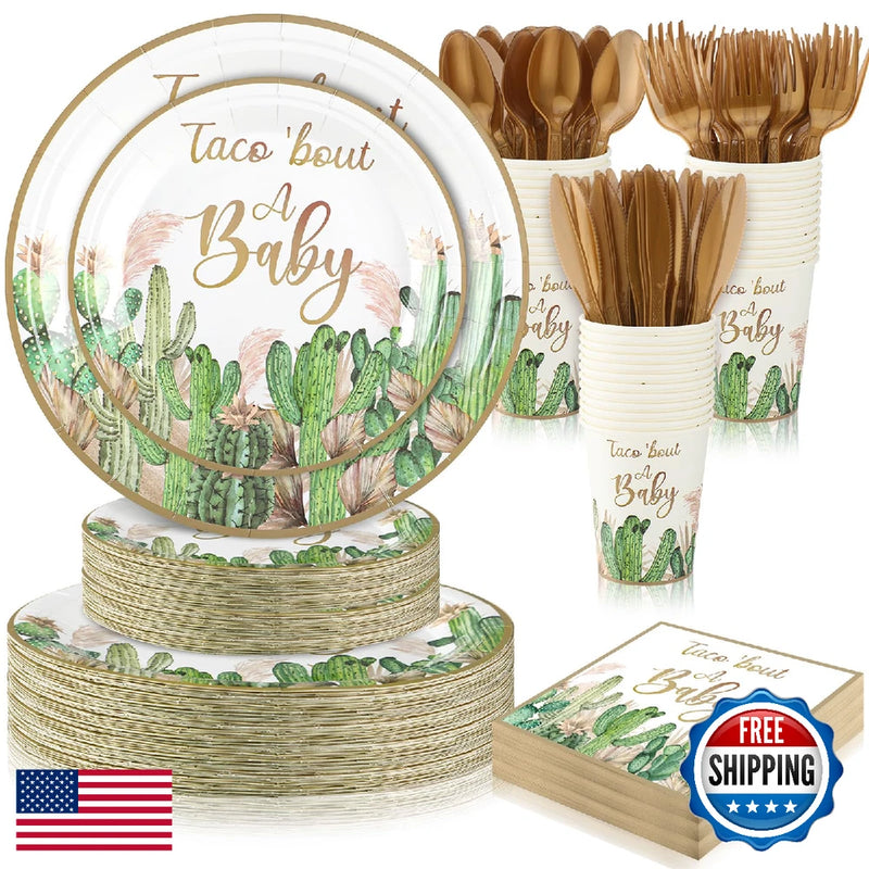 Skybooly 350 Pcs Taco Bout A Baby Party Decorations Cactus Pampas Grass Kit Pampas Grass