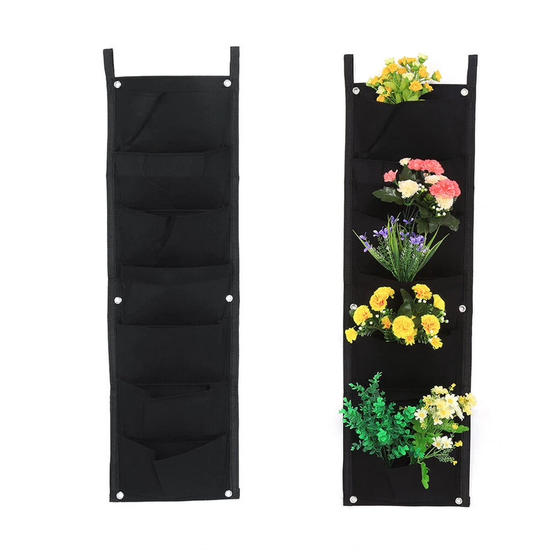 (100*30CM)Pocket Vertical Felt Garden Plant Grow Container Bags Wall Hanging US Garden Plants