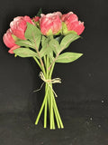 7pc Peonies  pink, red white, realistic floral, arrangement separately 14Ó Peony