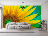 3D Yellow Sunflower Flower Wall Murals Wallpaper Murals Wall Sticker Sunflower