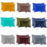 Satin Solid PillowCover Pillow Shams Cushion Cover for Living,Bed Home Decor Roses