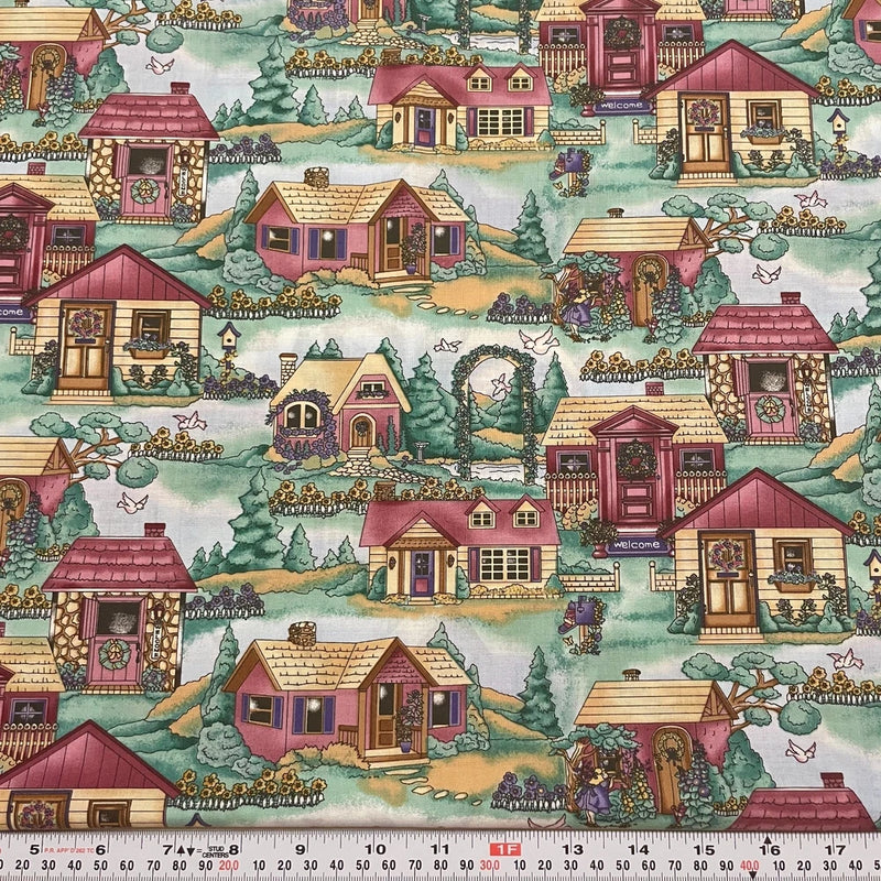 Annie's Home by Annie Lang for The Erlanger Group Cotton Fabric by the HALF YARD Flowering Plants