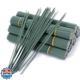 100Pcs Flower Stem Wire Kit: 2.0mm Sturdy Floral Iron Sticks for DIY Artifici Green Plant