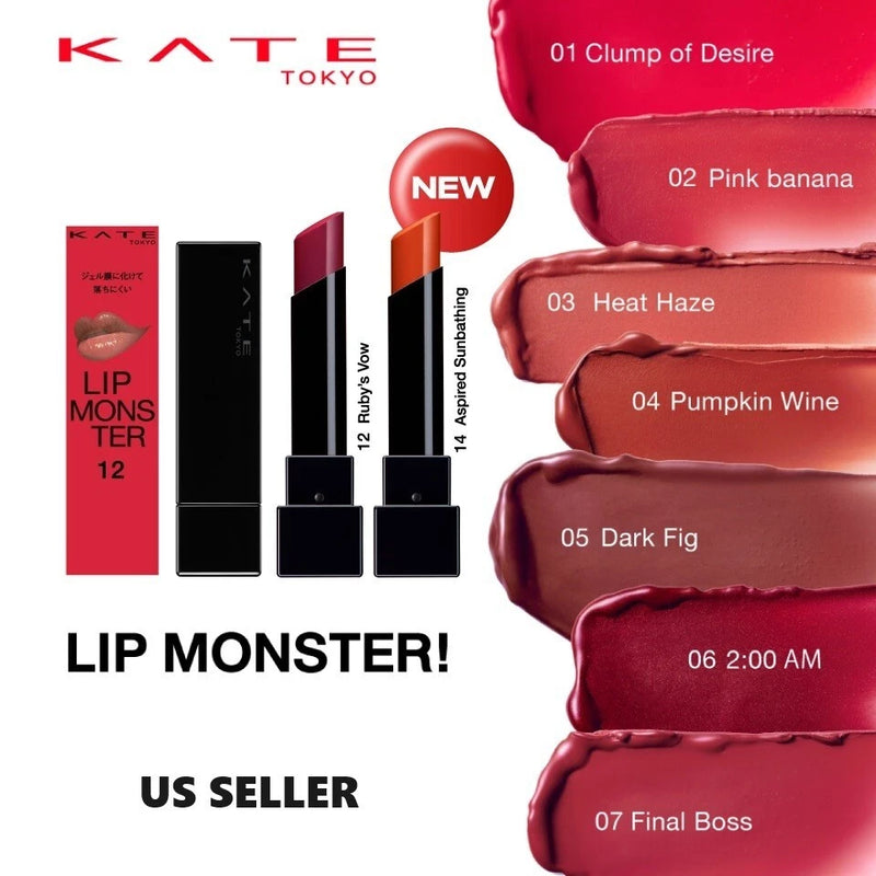 Kate Lip Monster Lipstick Rouge Kanebo Japan_20 Color_US STOCK Bouquet