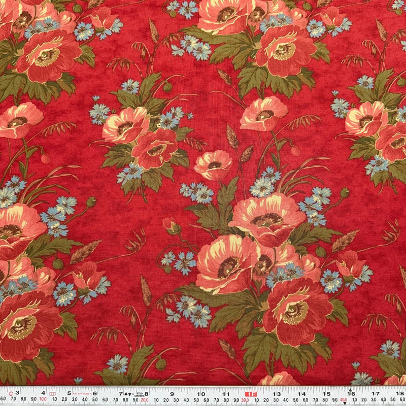Aunt Luci's Cottage by Blackbird Designs for Moda Floral Cotton by the HALF YARD Flowering Plants
